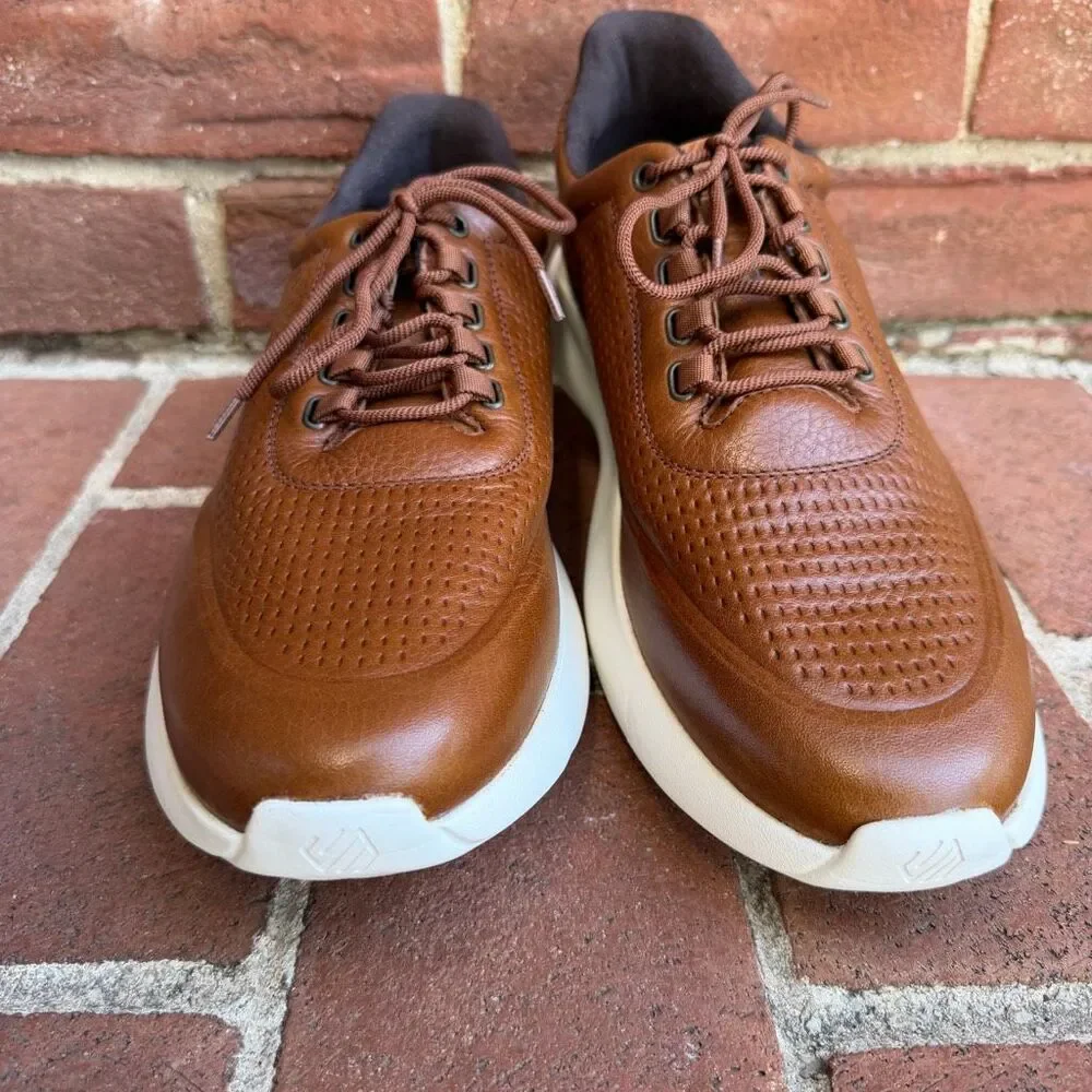 Johnston & Murphy Men's Amherst 2.0 Embossed U-Throat Sneakers Tan Size 13 NEW